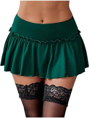 ✨Women's Green High Waisted Ruffle Pleated Lingerie Tennis Mini Skirt